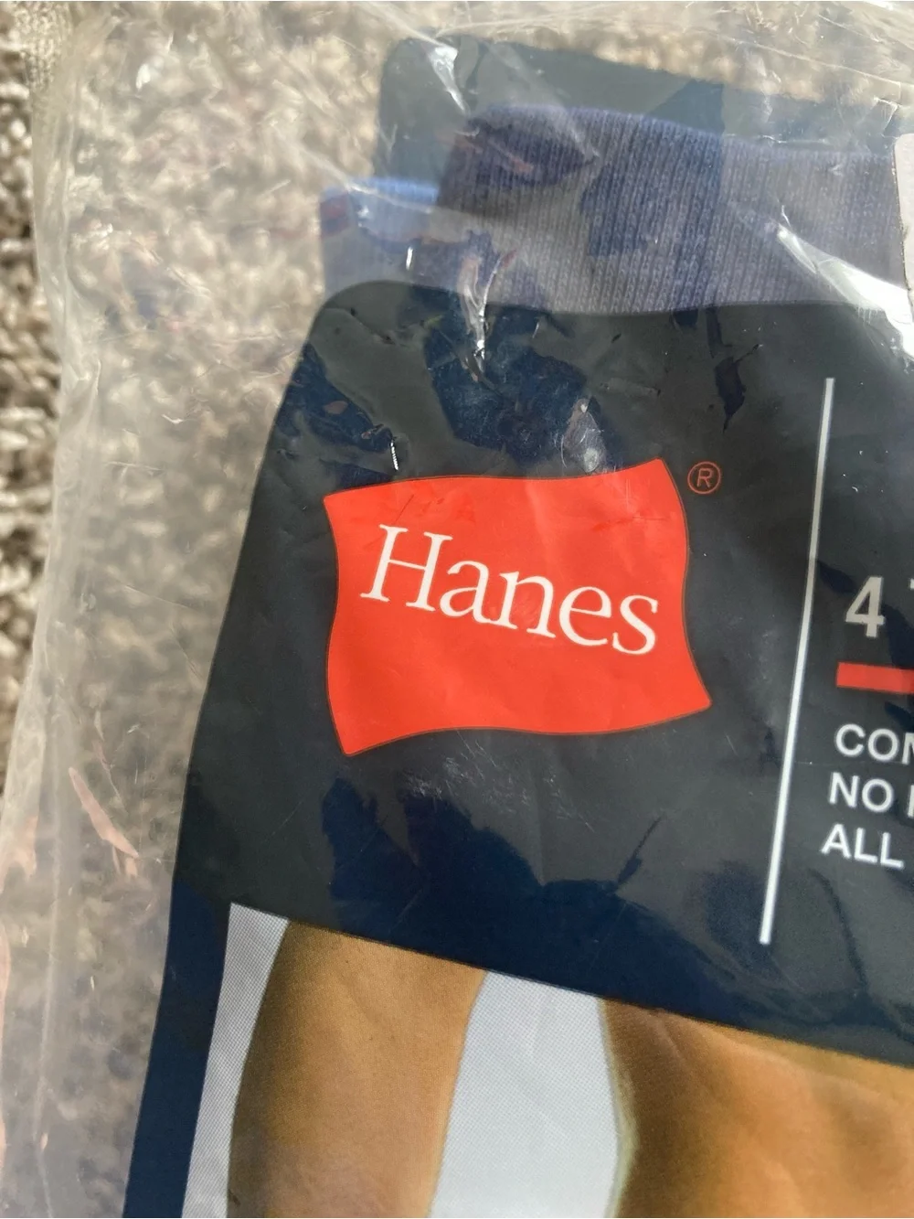 Hanes 4 Pack Tagless Boxer Briefs Comfortsoft Waistband No Ride Up New - Size LG